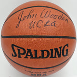 John Wooden Autographed Official NBA Leather Basketball UCLA Bruins "UCLA" PSA/DNA #AN83022