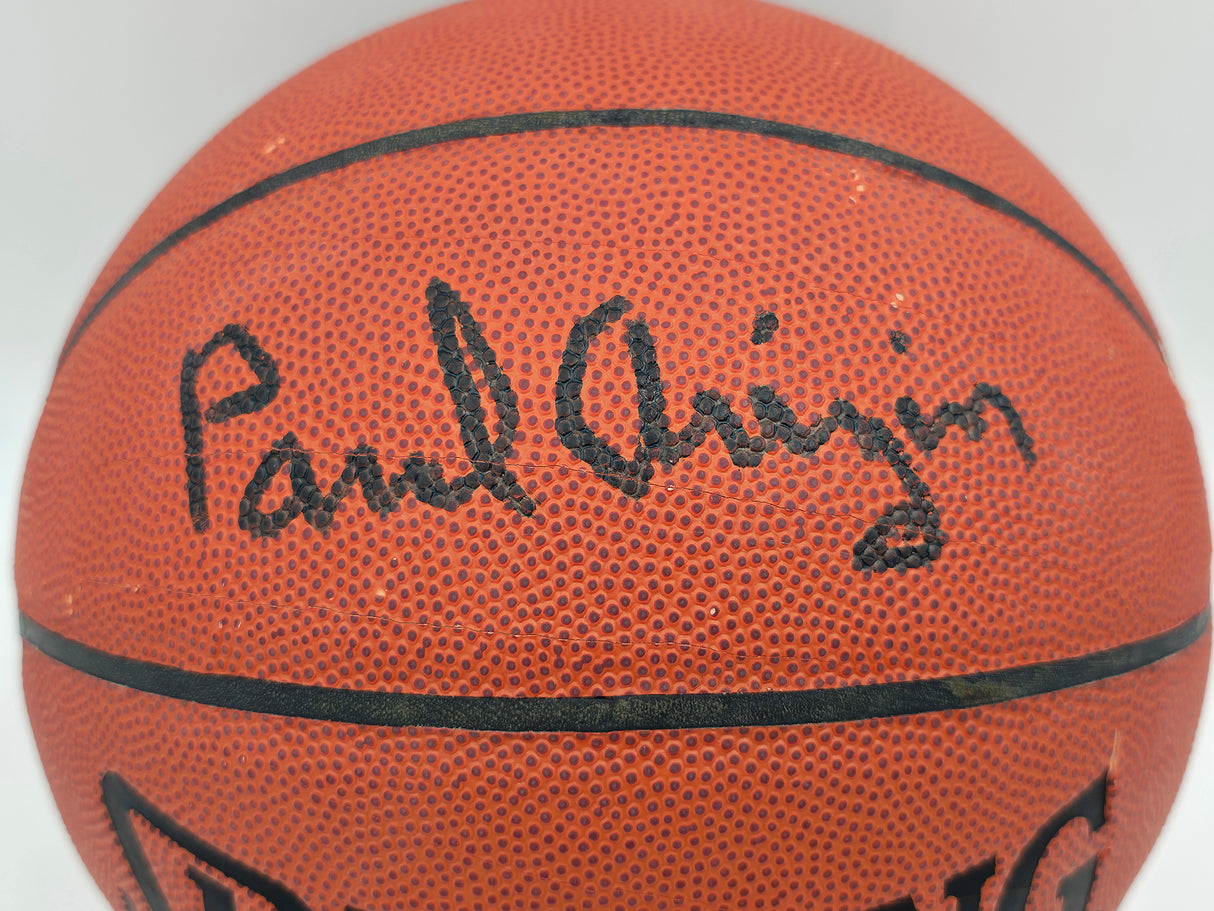 Paul Arizin Autographed Official NBA Leather Basketball Philadelphia Warriors JSA #AV29196