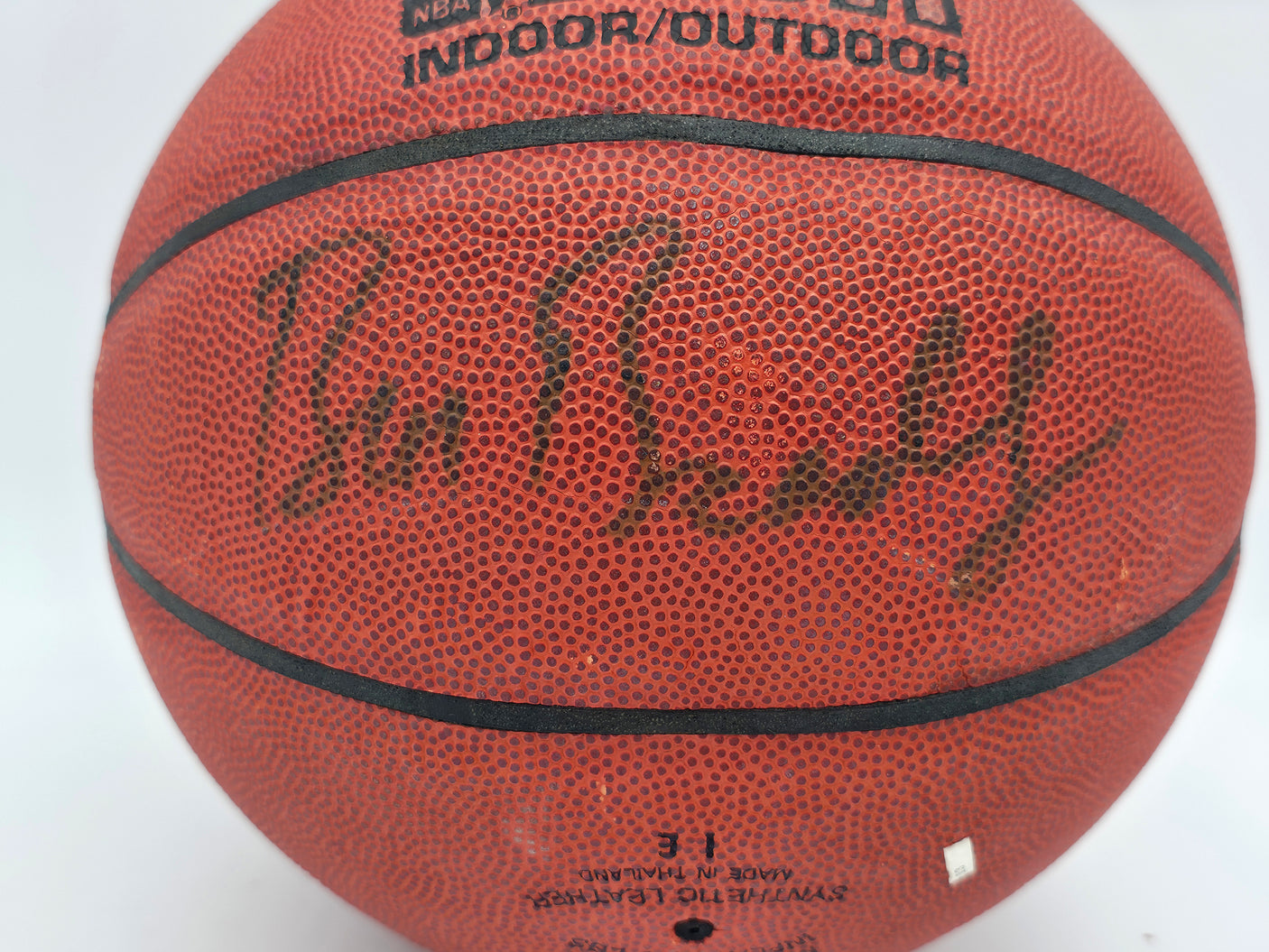 Bill Bradley Autographed Official NBA Leather Basketball New York Knicks (Flat) JSA #AV29194