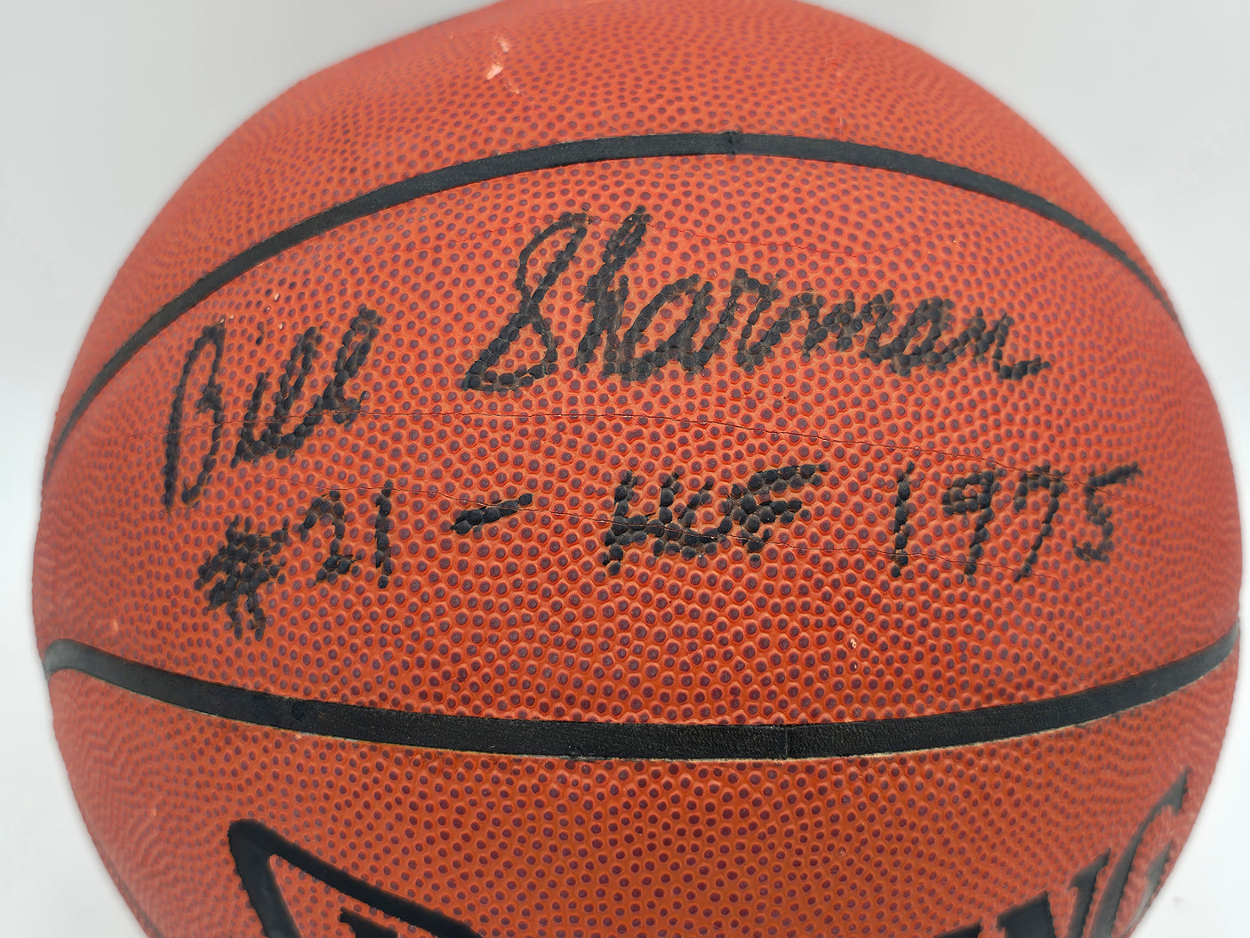 Bill Sharman Autographed Official NBA Leather Basketball Boston Celtics "HOF 1975" JSA #AV29221
