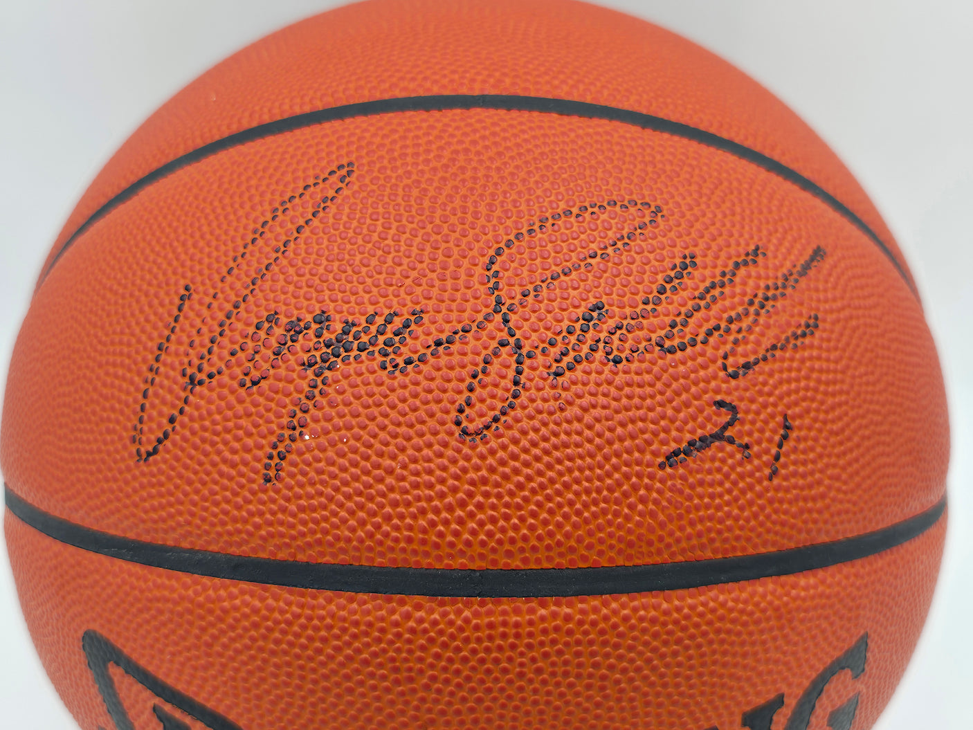 Dominique Wilkins Autographed Official NBA Leather Game Basketball Atlanta Hawks JSA #AZ56125