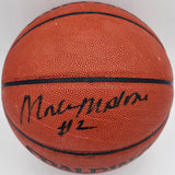 Moses Malone Autographed Official NBA Leather Basketball Philadelphia 76ers, Houston Rockets JSA #AV29209