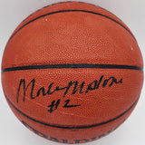 Moses Malone Autographed Official NBA Leather Basketball Philadelphia 76ers, Houston Rockets JSA #AV29209