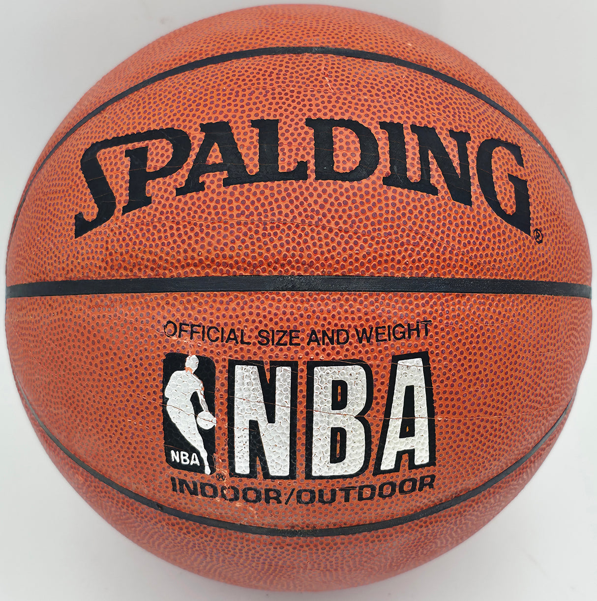 Moses Malone Autographed Official NBA Leather Basketball Philadelphia 76ers, Houston Rockets JSA #AV29209