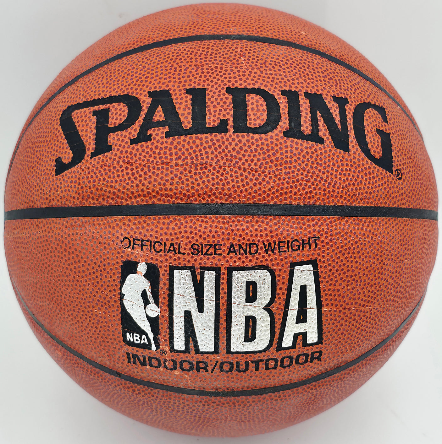 Moses Malone Autographed Official NBA Leather Basketball Philadelphia 76ers, Houston Rockets JSA #AV29209