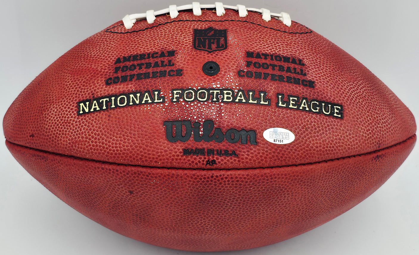 Matt Hasselbeck Autographed Official NFL Leather Game Football Seattle Seahawks "Go Hawks!" MCS Holo #87151