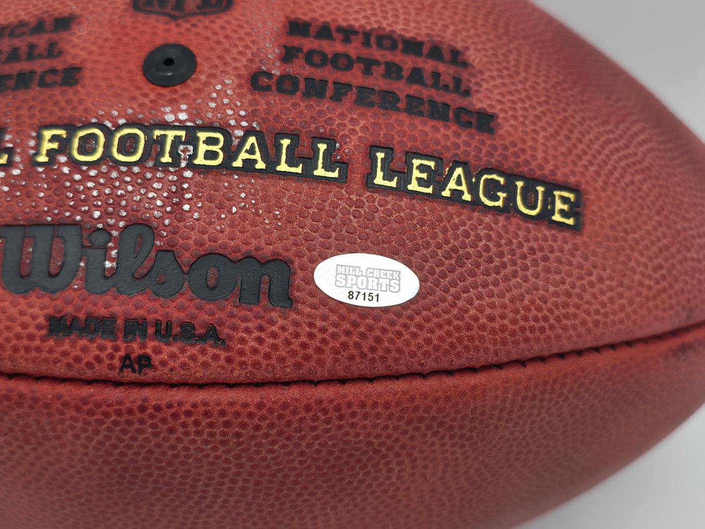 Matt Hasselbeck Autographed Official NFL Leather Game Football Seattle Seahawks "Go Hawks!" MCS Holo #87151