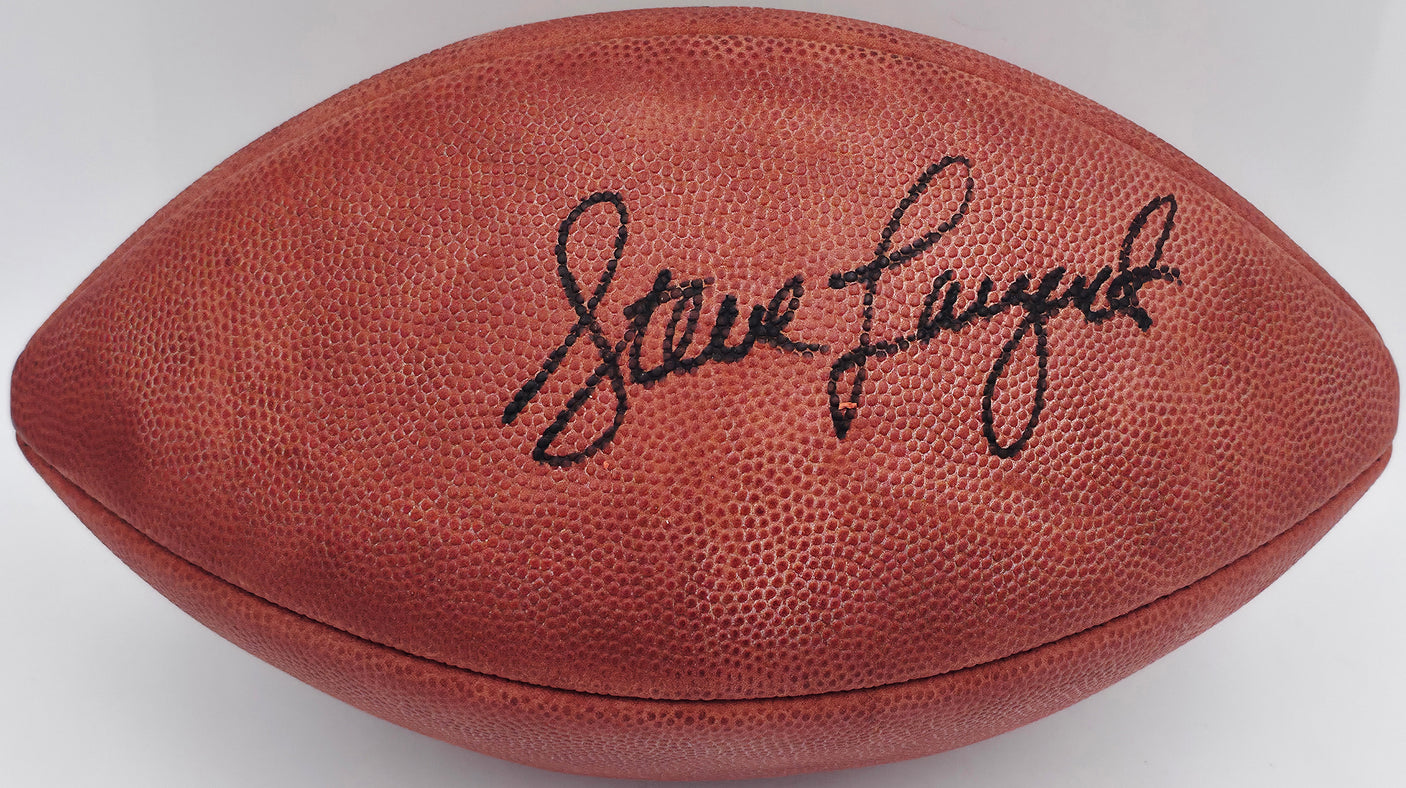 Steve Largent Autographed Official NFL Leather Football Seattle Seahawks (Flat) MCS Holo #87150