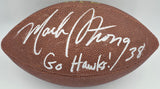 Mack Strong Autographed Official NFL Leather Football Seattle Seahawks "Go Hawks!" MCS Holo #87153