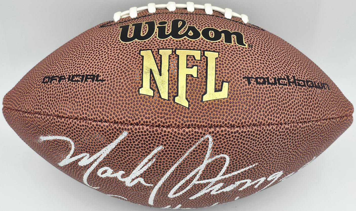 Mack Strong Autographed Official NFL Leather Football Seattle Seahawks "Go Hawks!" MCS Holo #87153