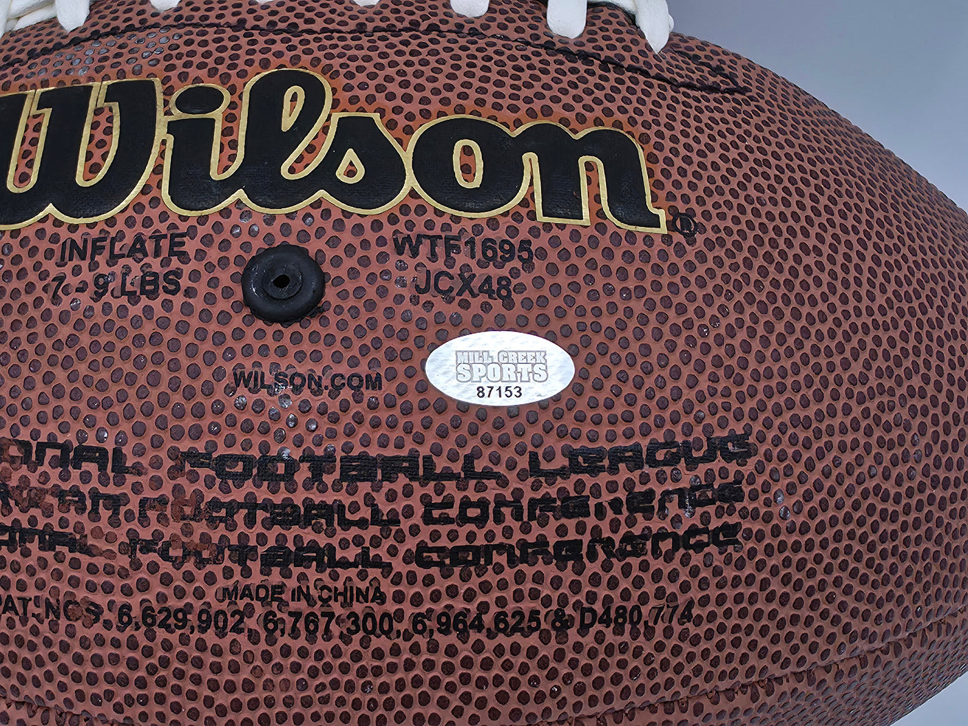 Mack Strong Autographed Official NFL Leather Football Seattle Seahawks "Go Hawks!" MCS Holo #87153