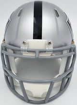 Aidan O'Connell Autographed Oakland Raiders Silver Speed Mini Helmet Beckett BAS Witness #W975612