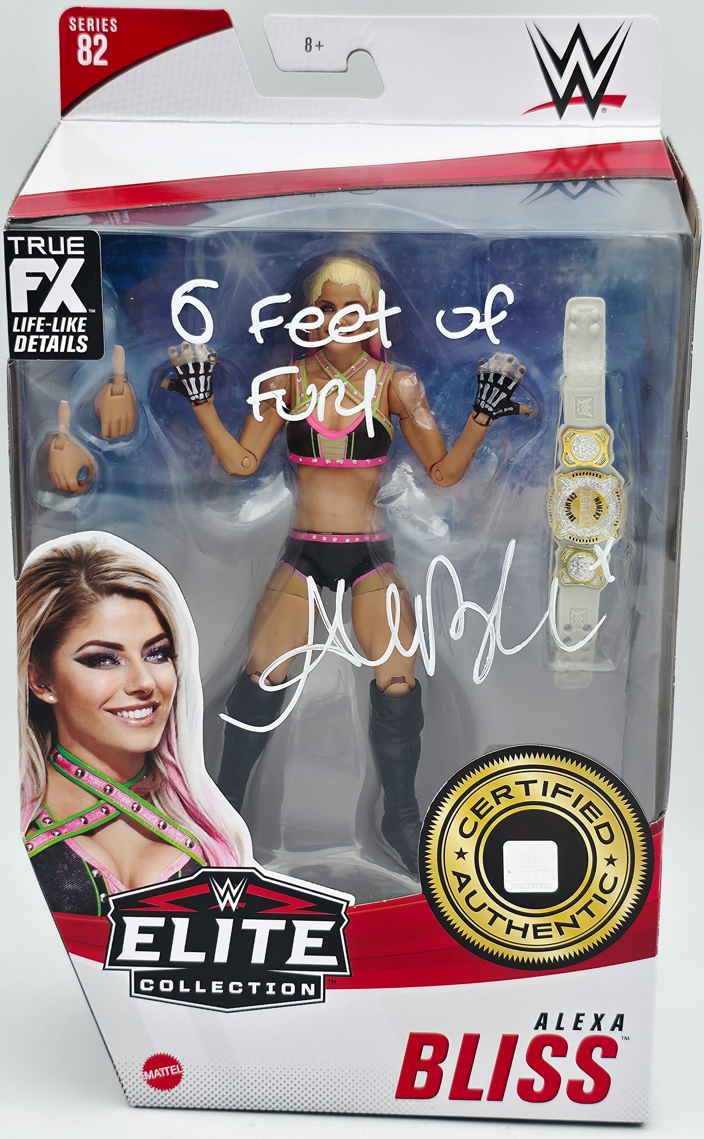 Alexa Bliss Autographed WWE Elite Collection #82 Action Figure "6 Feet of Fury" Beckett BAS Witness #WK90120