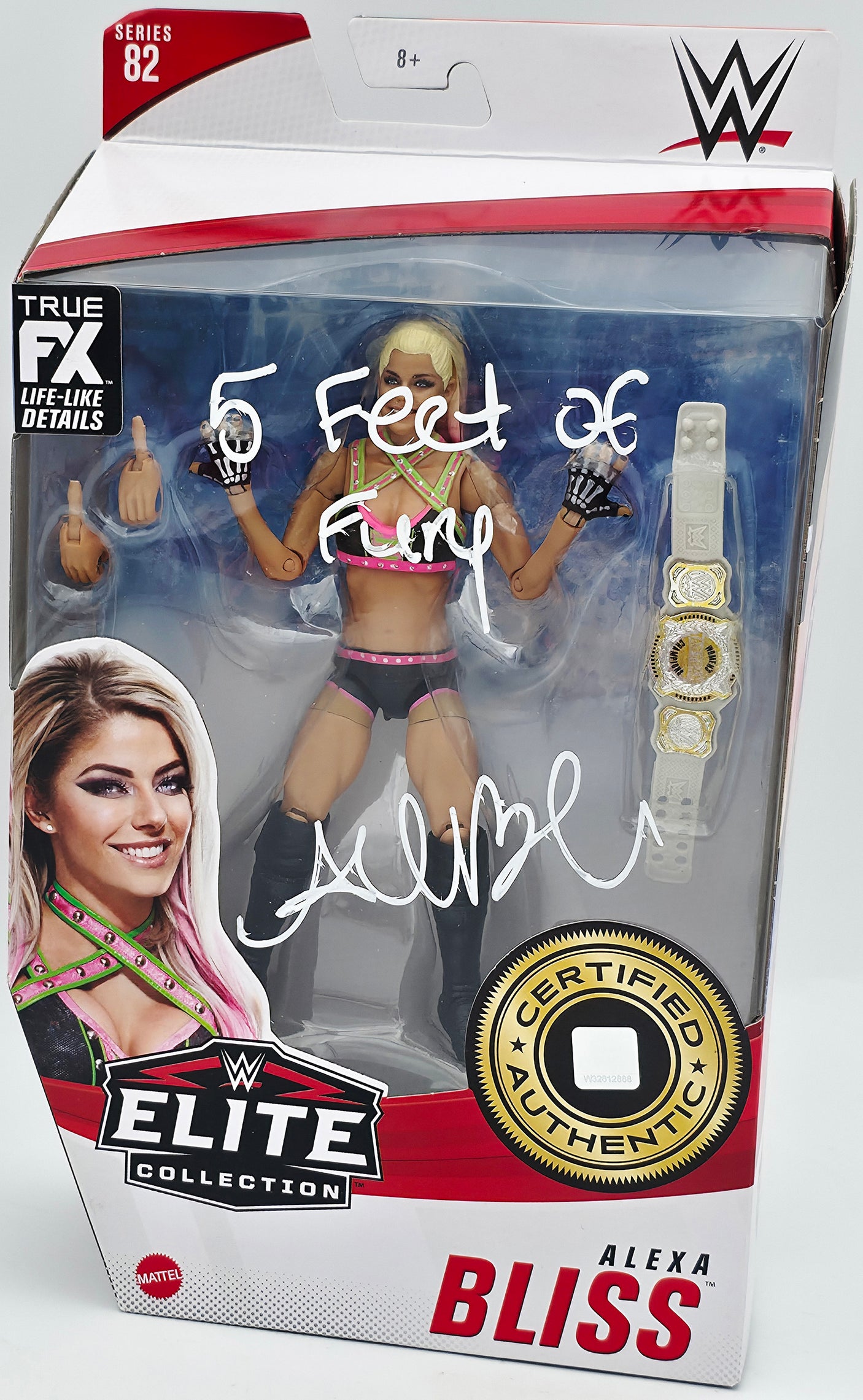 Alexa Bliss Autographed WWE Elite Collection #82 Action Figure "5 Feet of Fury" Beckett BAS Witness #WK90121