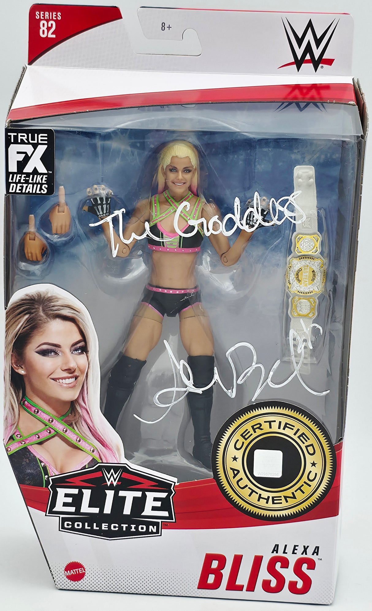 Alexa Bliss Autographed WWE Elite Collection #82 Action Figure "The Goddess" Beckett BAS Witness #WK90110