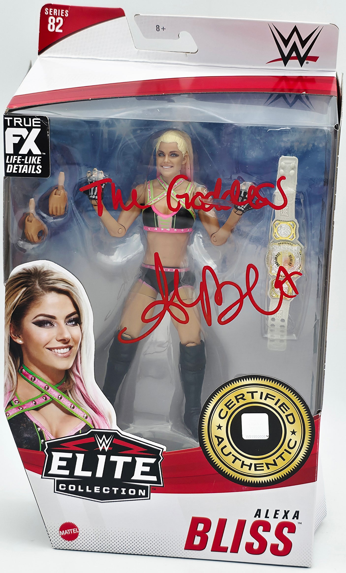 Alexa Bliss Autographed WWE Elite Collection #82 Action Figure "The Goddess" Beckett BAS Witness #WK90189