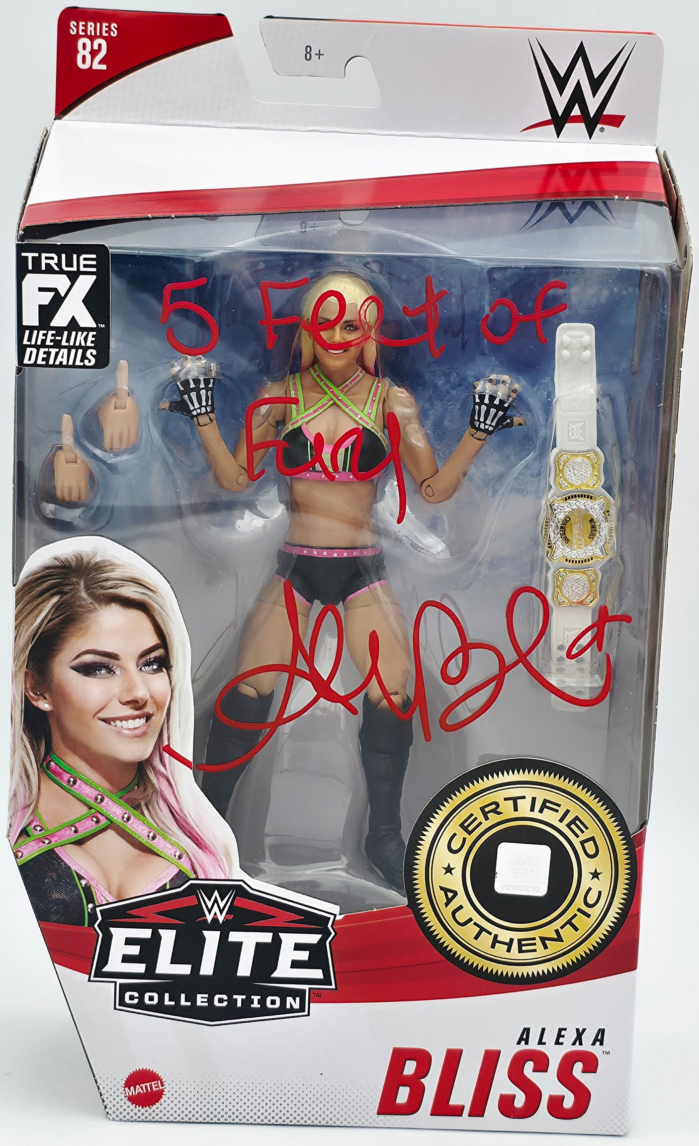 Alexa Bliss Autographed WWE Elite Collection #82 Action Figure "5 Feet of Fury" Beckett BAS Witness #WK90147