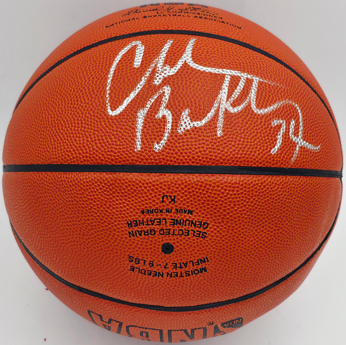 Charles Barkley Autographed Official NBA Leather Game Basketball Philadelphia 76ers (Flat) JSA #AV29215