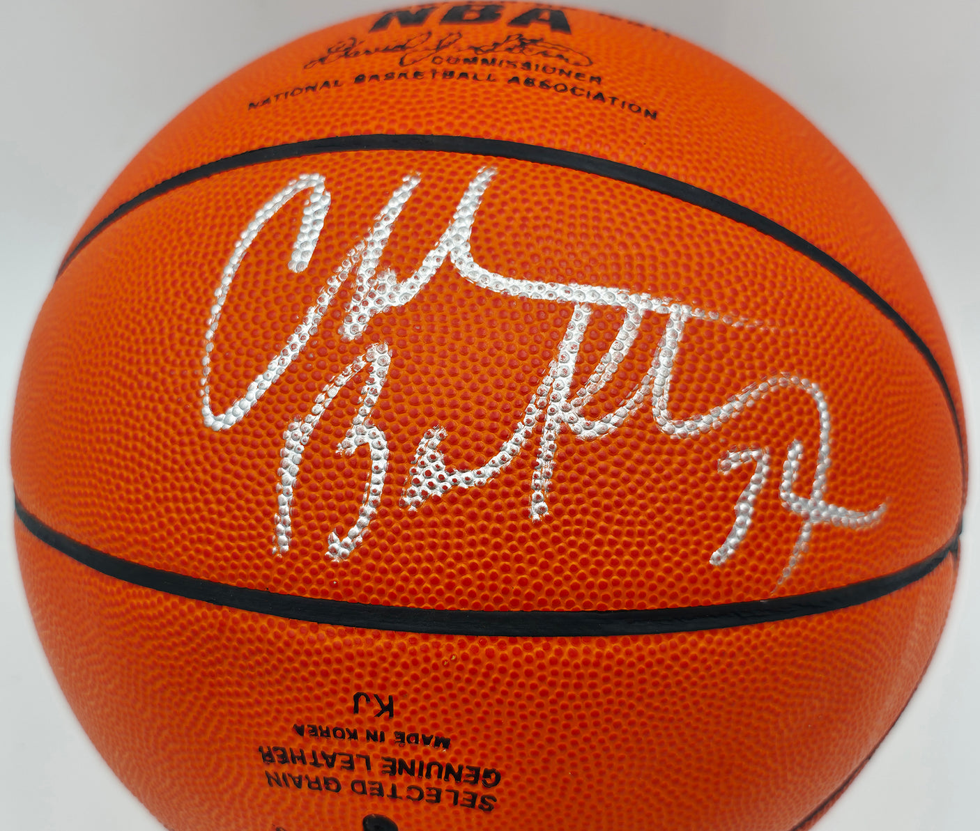 Charles Barkley Autographed Official NBA Leather Game Basketball Philadelphia 76ers (Flat) JSA #AV29215