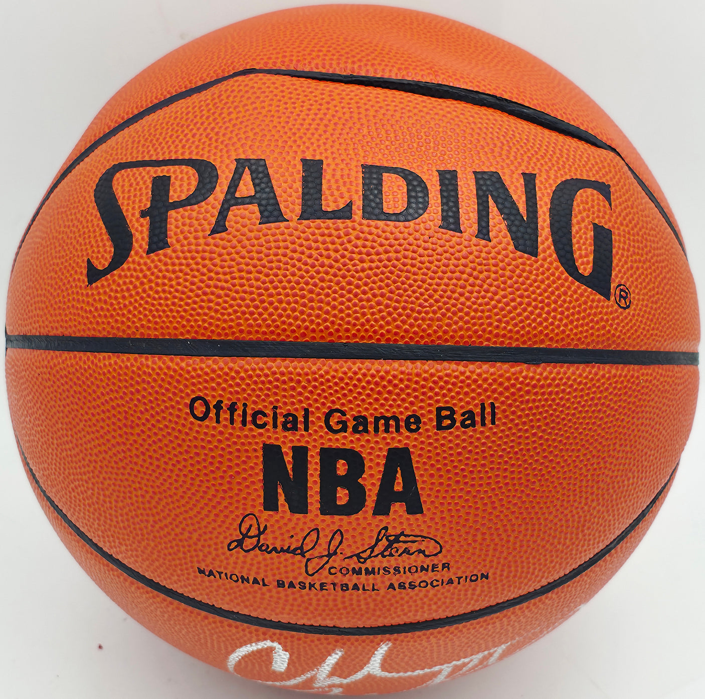 Charles Barkley Autographed Official NBA Leather Game Basketball Philadelphia 76ers (Flat) JSA #AV29215