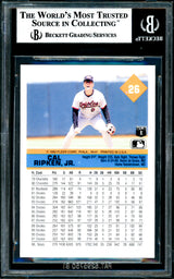 Cal Ripken Jr. Autographed 1992 Fleer Card #26 Baltimore Orioles JSA #Y14645