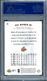 Cal Ripken Jr. Autographed 2001 SPx Card #19 Baltimore Orioles PSA/DNA #83535802