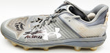 Gunnar Henderson Autographed Grey Under Armour Yard MT Game Used Rookie Cleats Baltimore Orioles "AL ROY 23 Game Used" Dual Signed Beckett BAS QR #1W492691 & #1W492692