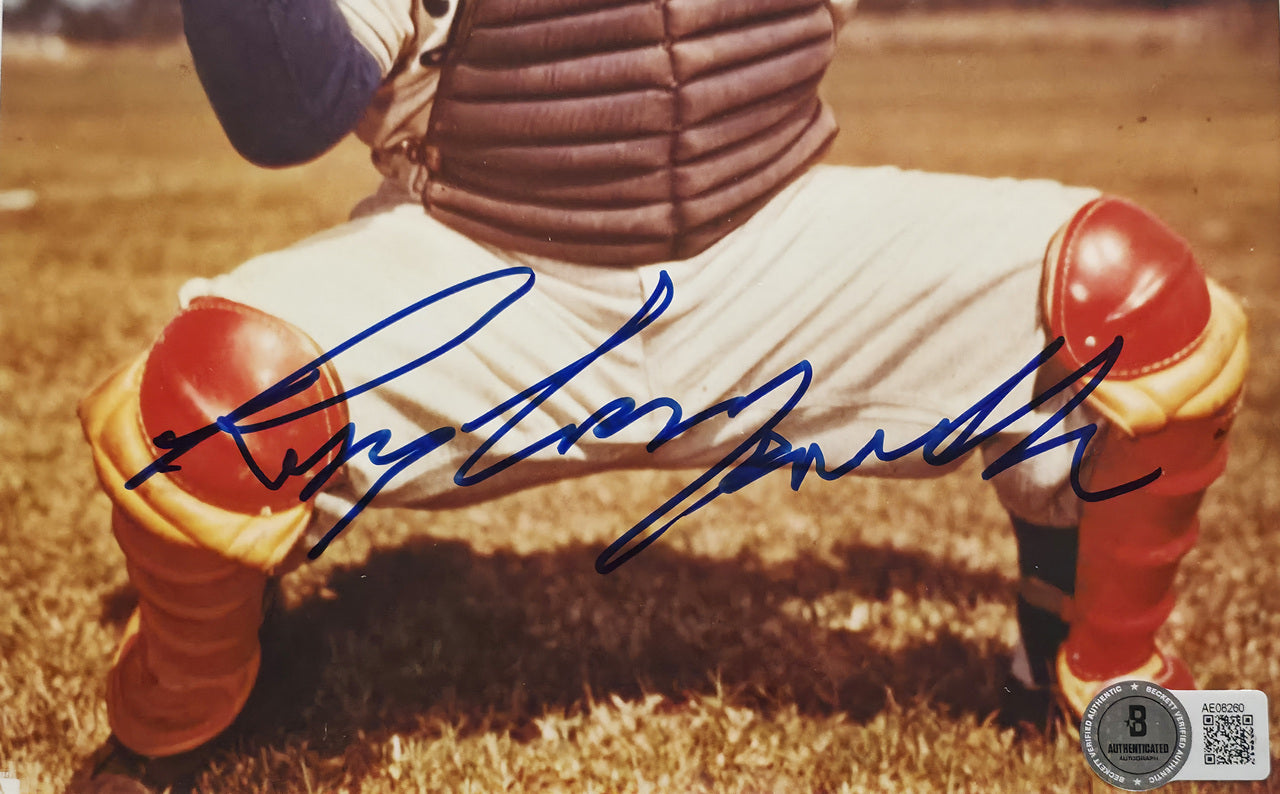 Roy Campanella Autographed Framed 8x10 Photo Brooklyn Dodgers Beckett BAS #AE08260