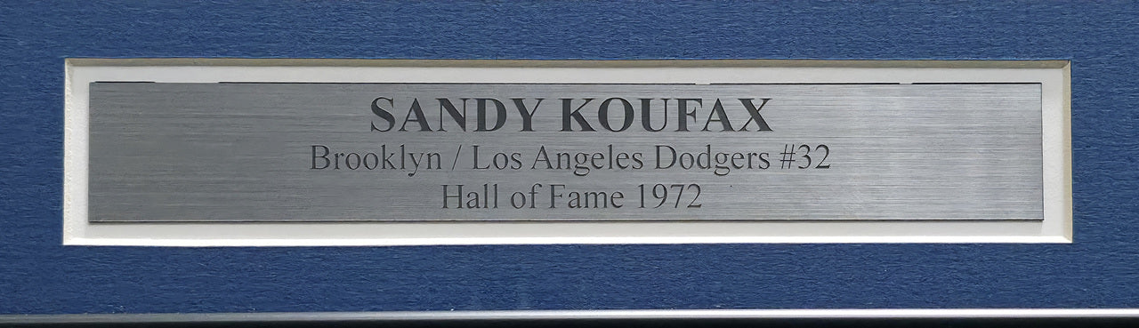 Sandy Koufax Autographed Framed 8x10 Photo Los Angeles Dodgers Beckett BAS #AE08256