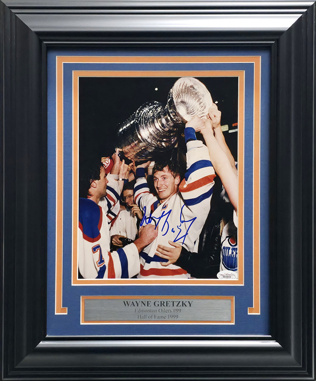 Wayne Gretzky Autographed Framed 8x10 Photo Edmonton Oilers Stanley Cup JSA #B83803