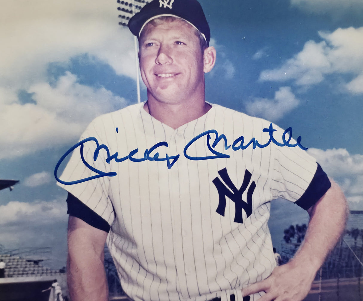 Mickey Mantle Autographed Framed 8x10 Photo New York Yankees Beckett BAS #AE08267