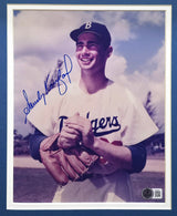 Sandy Koufax Autographed Framed 8x10 Photo Brooklyn Dodgers Beckett BAS #AE08263