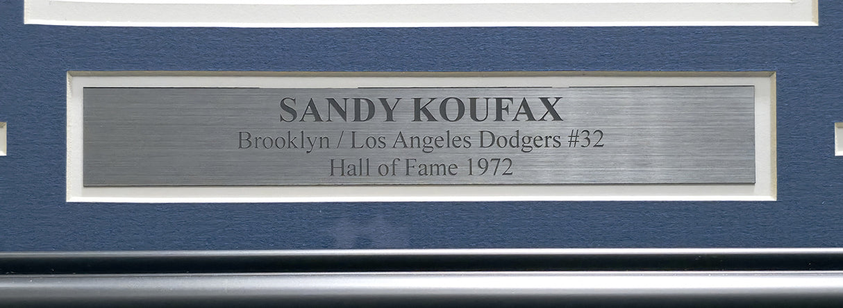 Sandy Koufax Autographed Framed 8x10 Photo Brooklyn Dodgers Beckett BAS #AE08263