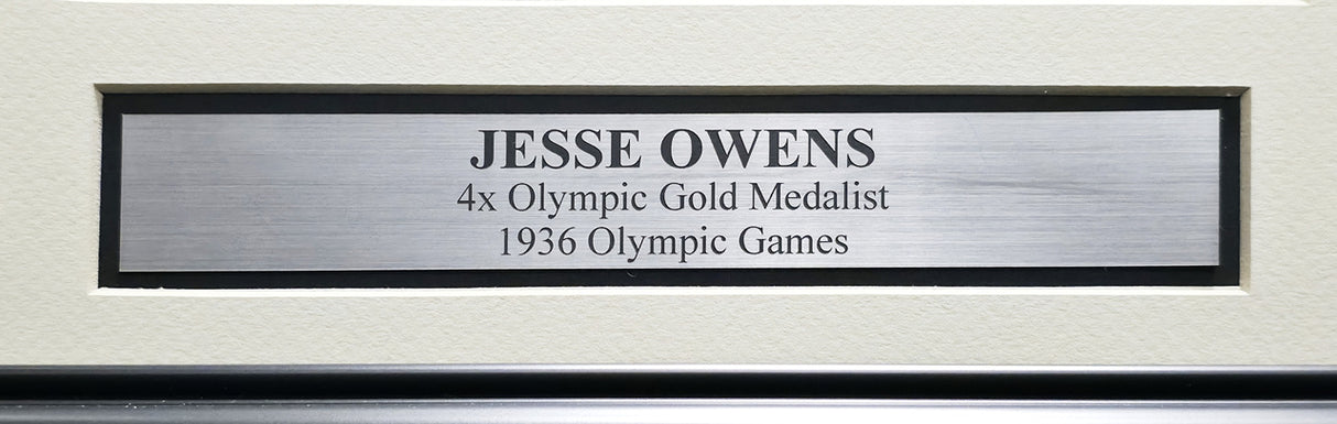 Jesse Owens Autographed Framed 8x10 Photo 1936 Olympics Gold Medalist "To the 4th Graders" Beckett BAS #AE08272