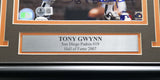 Tony Gwynn Autographed Framed 8x10 Photo San Diego Padres "8x Batting Champ" Beckett BAS QR #BP55243