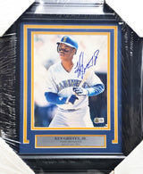 Ken Griffey Jr. Autographed Framed 8x10 Photo Seattle Mariners Vintage Signature Beckett BAS QR #BP55340