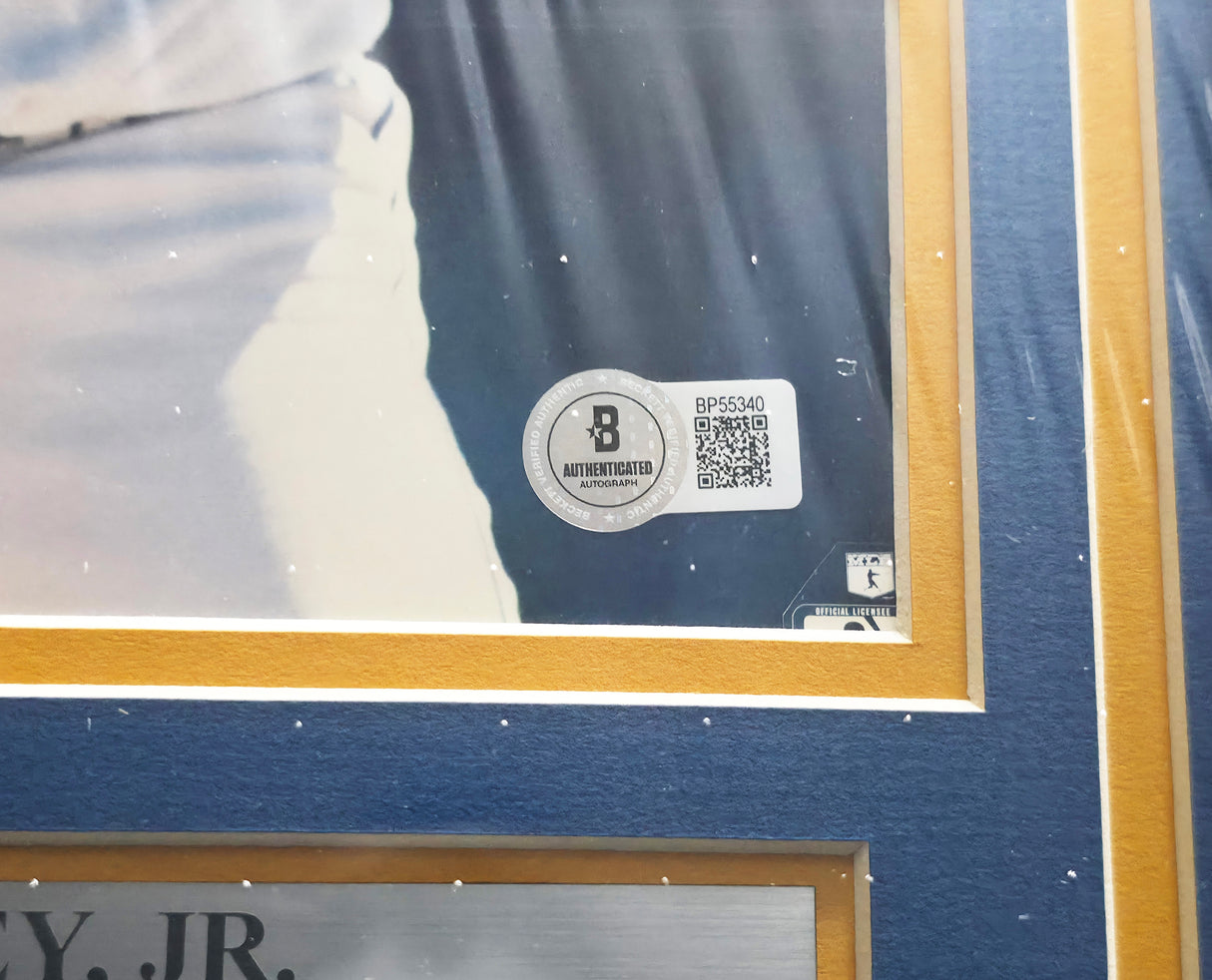 Ken Griffey Jr. Autographed Framed 8x10 Photo Seattle Mariners Vintage Signature Beckett BAS QR #BP55340