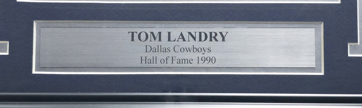 Tom Laundry Autographed Framed 8x10 Photo Dallas Cowboys Beckett BAS QR #BP55244