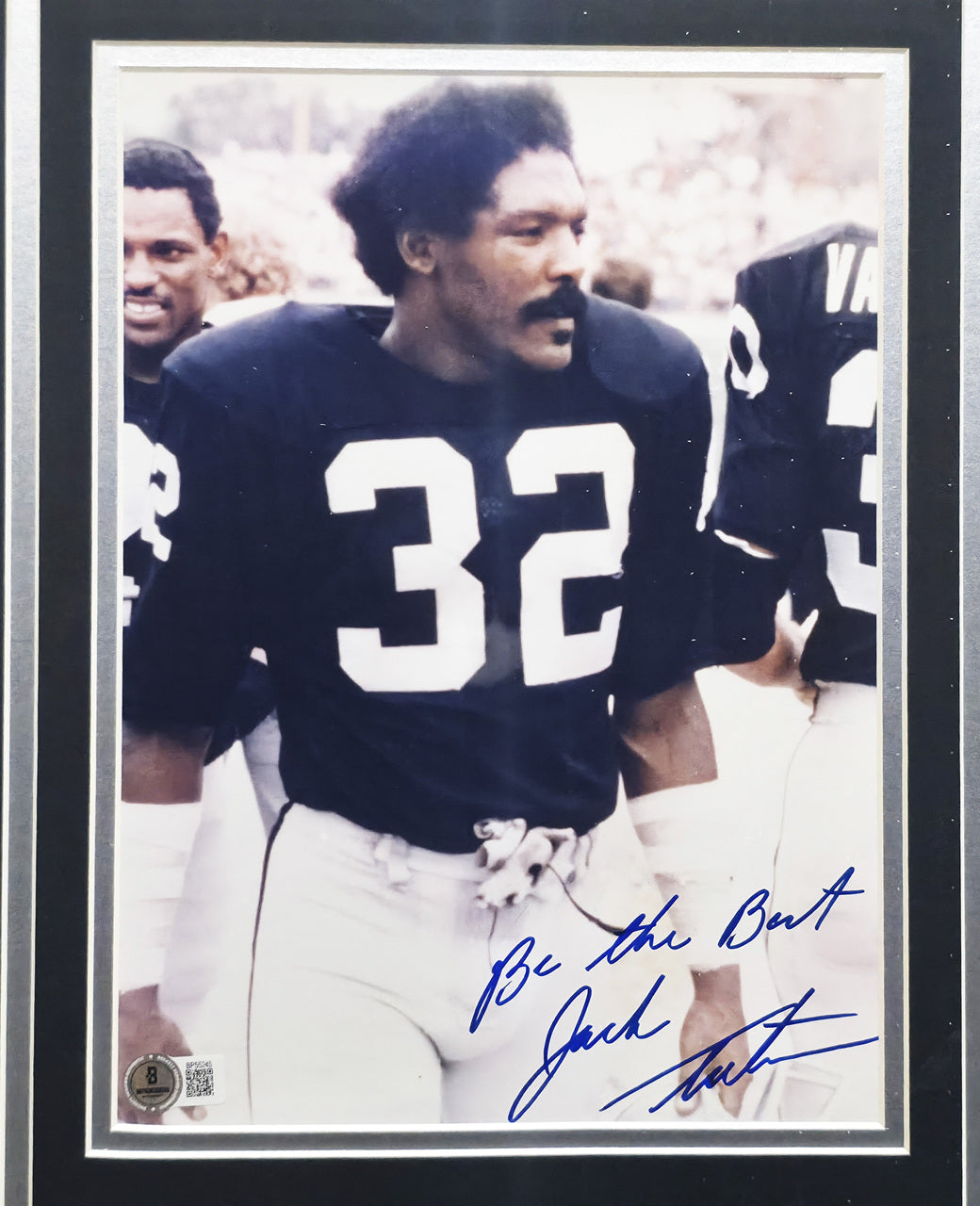 Jack Tatum Autographed Framed 8x10 Photo Oakland Raiders "Be the Best" Beckett BAS QR #BP55245