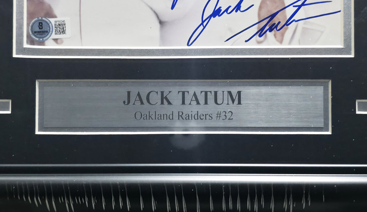 Jack Tatum Autographed Framed 8x10 Photo Oakland Raiders "Be the Best" Beckett BAS QR #BP55245