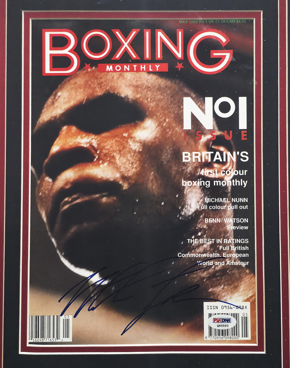Mike Tyson Autographed Framed 8.5x11 Boxing Magazine Cover PSA/DNA #Q65593