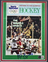 Herb Brooks, Jim Craig & Mike Eruzione Autographed Framed 8.5x11 Sports Illustrated Cover 1980 Team USA Miracle On Ice Beckett BAS #AE08276