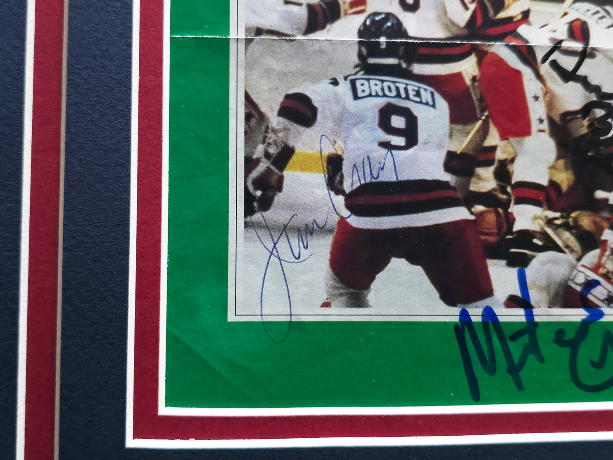 Herb Brooks, Jim Craig & Mike Eruzione Autographed Framed 8.5x11 Sports Illustrated Cover 1980 Team USA Miracle On Ice Beckett BAS #AE08276