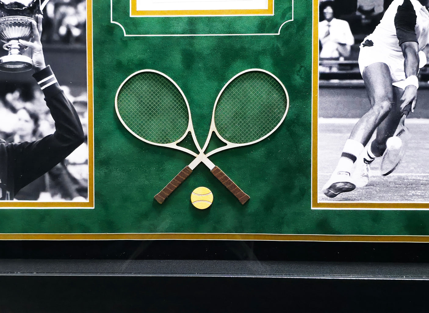 Arthur Ashe Autographed Framed 2x4 Cut Signature Collage PSA/DNA #82028193