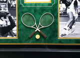 Arthur Ashe Autographed Framed 2x4 Cut Signature Collage PSA/DNA #82028193