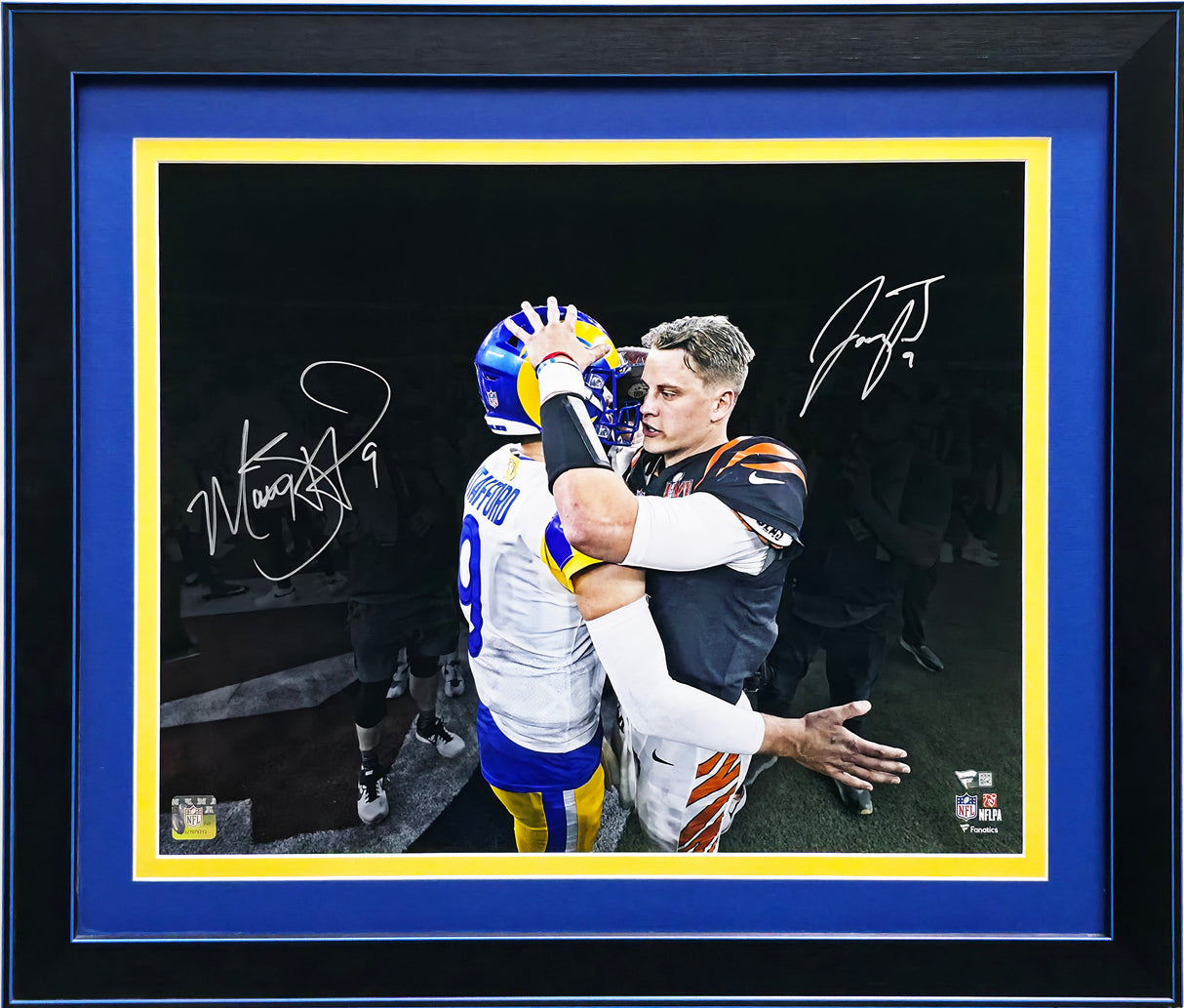 Joe Burrow & Matthew Stafford Autographed Framed 16x20 Photo Fanatics Holo #B420399