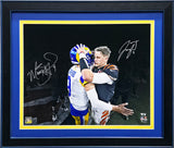 Joe Burrow & Matthew Stafford Autographed Framed 16x20 Photo Fanatics Holo #B420399