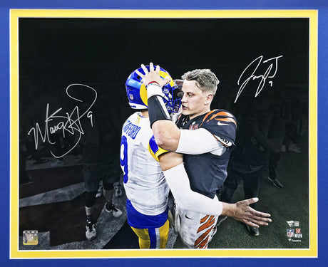 Joe Burrow & Matthew Stafford Autographed Framed 16x20 Photo Fanatics Holo #B420399
