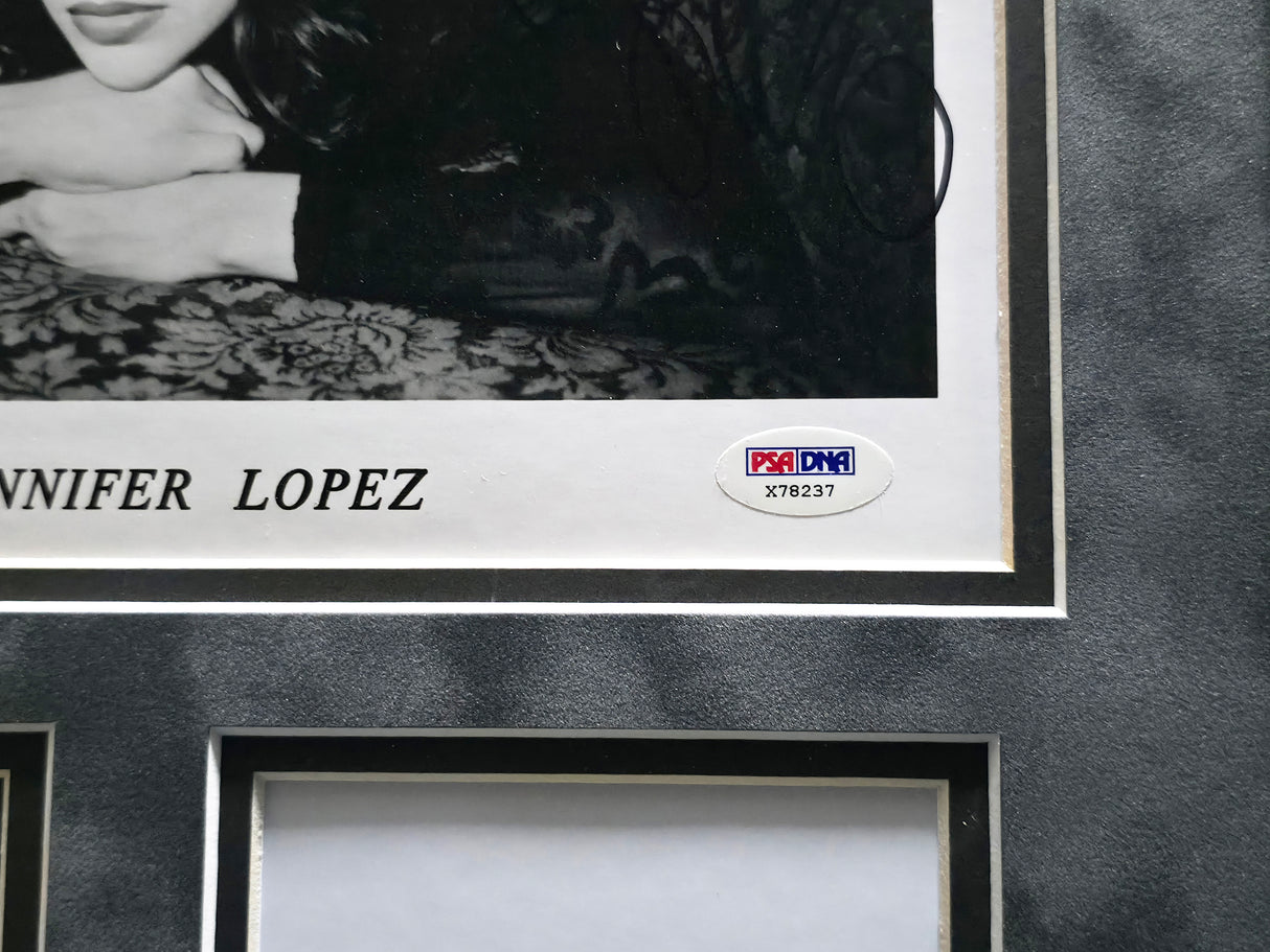 Jennifer Lopez Autographed Framed 8x10 Photo Collage "Best Wishes" PSA/DNA #X78237
