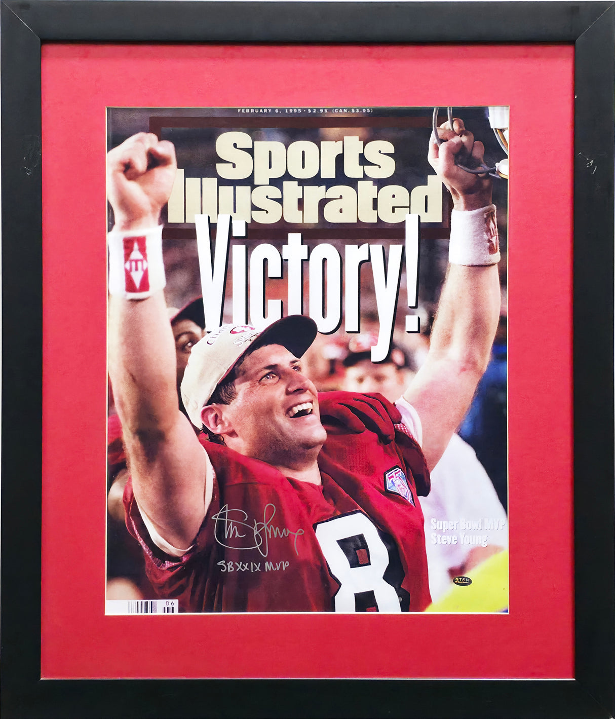 Steve Young Autographed Framed 16x20 Photo San Francisco 49ers "SB XXIX MVP" SY Holo SKU #242653